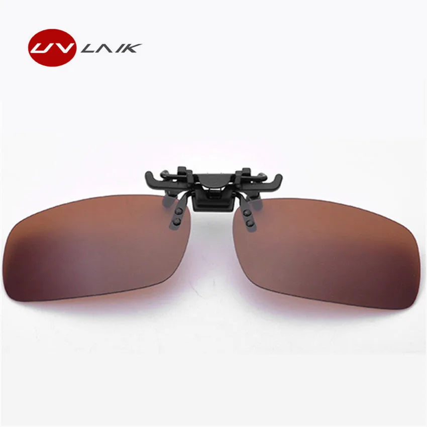 Retro Flip Up Polarized Sunglasses Clip On Myopia Glasses UV400 Three sizes