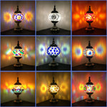 Turkish Mediterranean Retro Mosaic Table Lamps Bar-Stained Glass Stand.