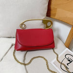 Retro Metal Pin Design Crossbody Bags PU Leather