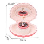 Shell Shape Ballet Girl Music Box With Light Classic Retro Melody Gift