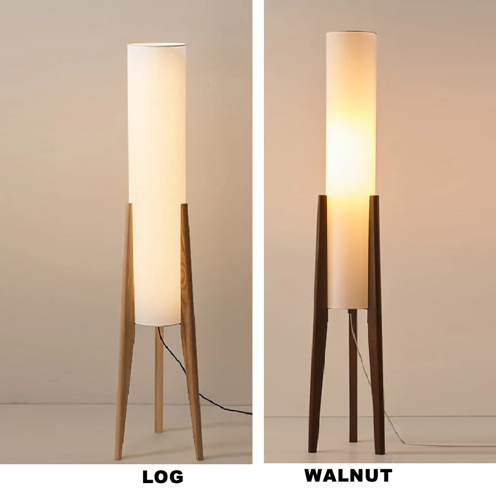 Japanese Retro Wabi-sabi Solid Wood Floor Lamp Study Art Decorative Corner Standing Lamp Living Room Bedroom Cafe E27 Lamp