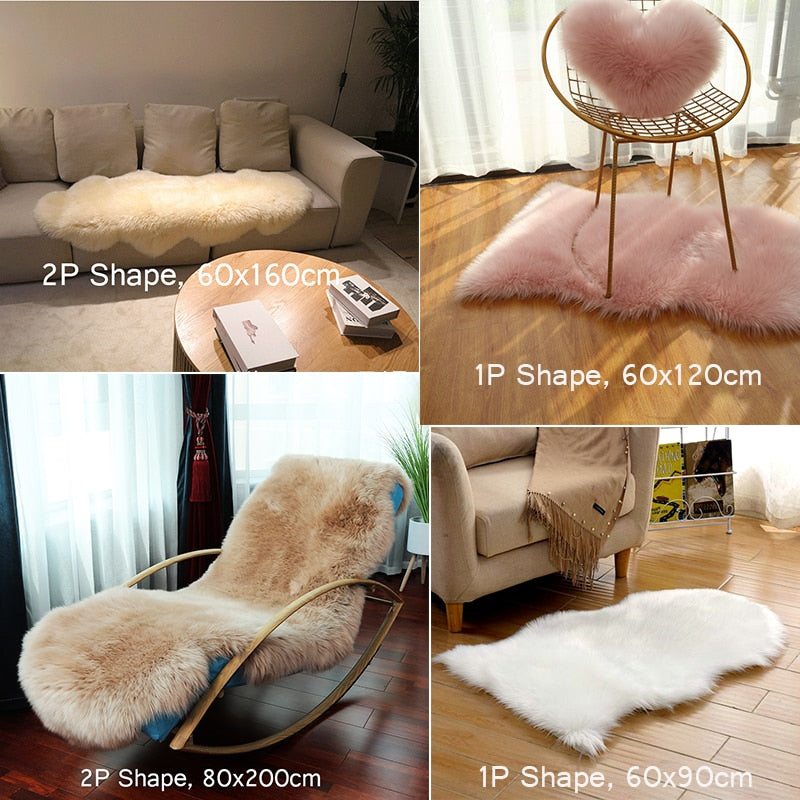 Soft Faux Fur Area Rugs