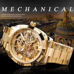 Transparent Retro Automatic Mechanical Skeleton Watch