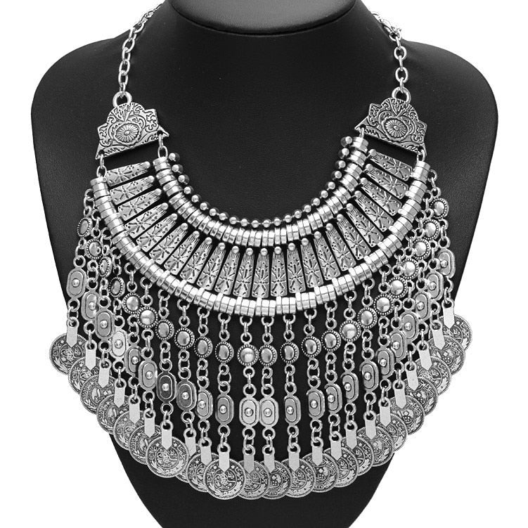 Large Retro Collar Statement Choker Necklace