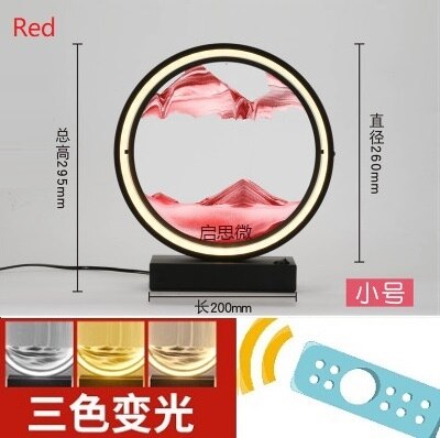 Creative Retro Hourglass Table Lamp Quicksand 3D Landscape Flowing Sand Picture