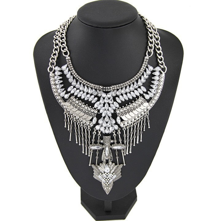 Large Retro Collar Statement Choker Necklace