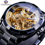 Transparent Retro Automatic Mechanical Skeleton Watch