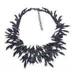 Metal Retro Starburst Statement Choker Necklace