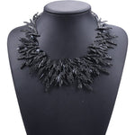 Metal Retro Starburst Statement Choker Necklace