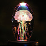 3D Led Lamp Jelly Fish Crystal Table Lamp Bedside Led Night Lamp