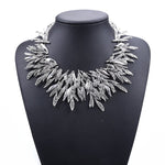 Metal Retro Starburst Statement Choker Necklace