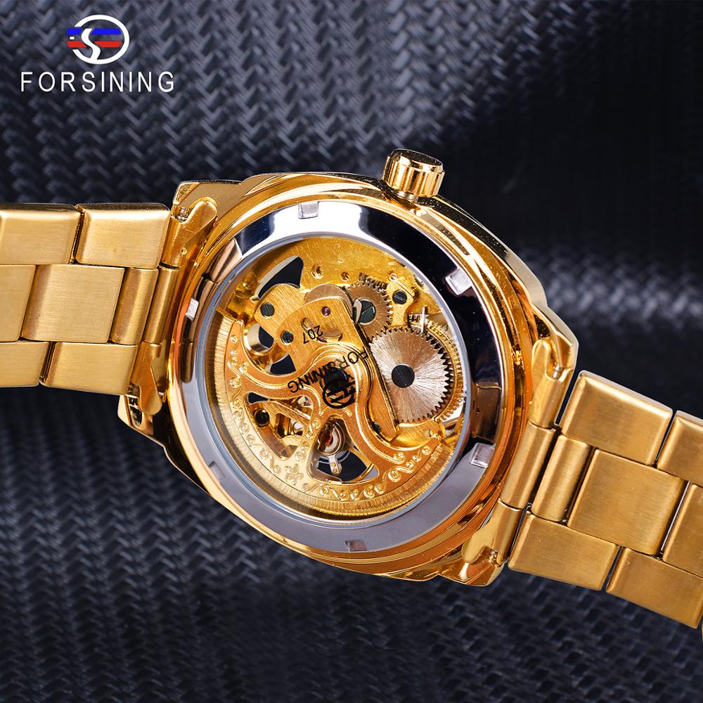 Transparent Retro Automatic Mechanical Skeleton Watch