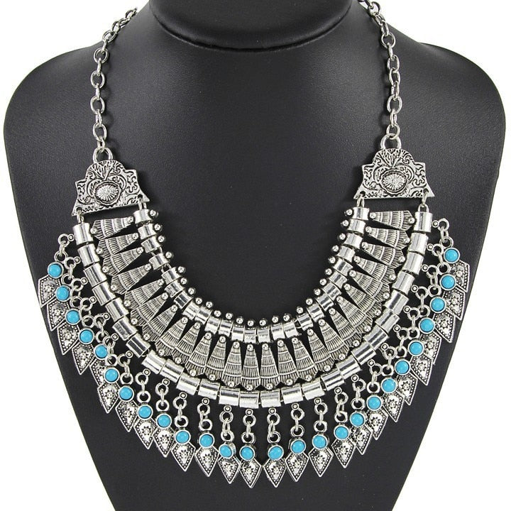 Large Retro Collar Statement Choker Necklace