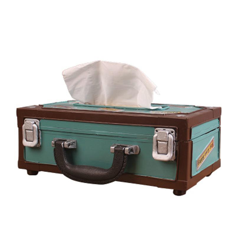 Retro Radio Shape Tissue Paper Box Napkin Storage Box Container