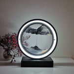 Creative Retro Hourglass Table Lamp Quicksand 3D Landscape Flowing Sand Picture