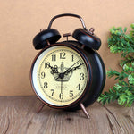 Night Light Alarm Clock European Vintage Retro Metal Alarm Clock