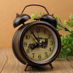 Night Light Alarm Clock European Vintage Retro Metal Alarm Clock