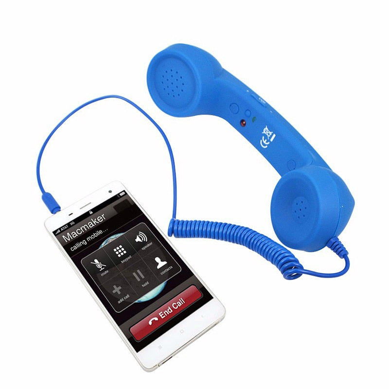 3.5mm Retro Phone Telephone Receivers Cellphone Handset For iPhone/iPad/Samsung PC Portable Classic Headphone