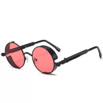 Classic Gothic Steampunk Sunglasses Retro Round Metal Frame Sunglasses UV400