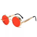 Classic Gothic Steampunk Sunglasses Retro Round Metal Frame Sunglasses UV400