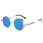 Classic Gothic Steampunk Sunglasses Retro Round Metal Frame Sunglasses UV400