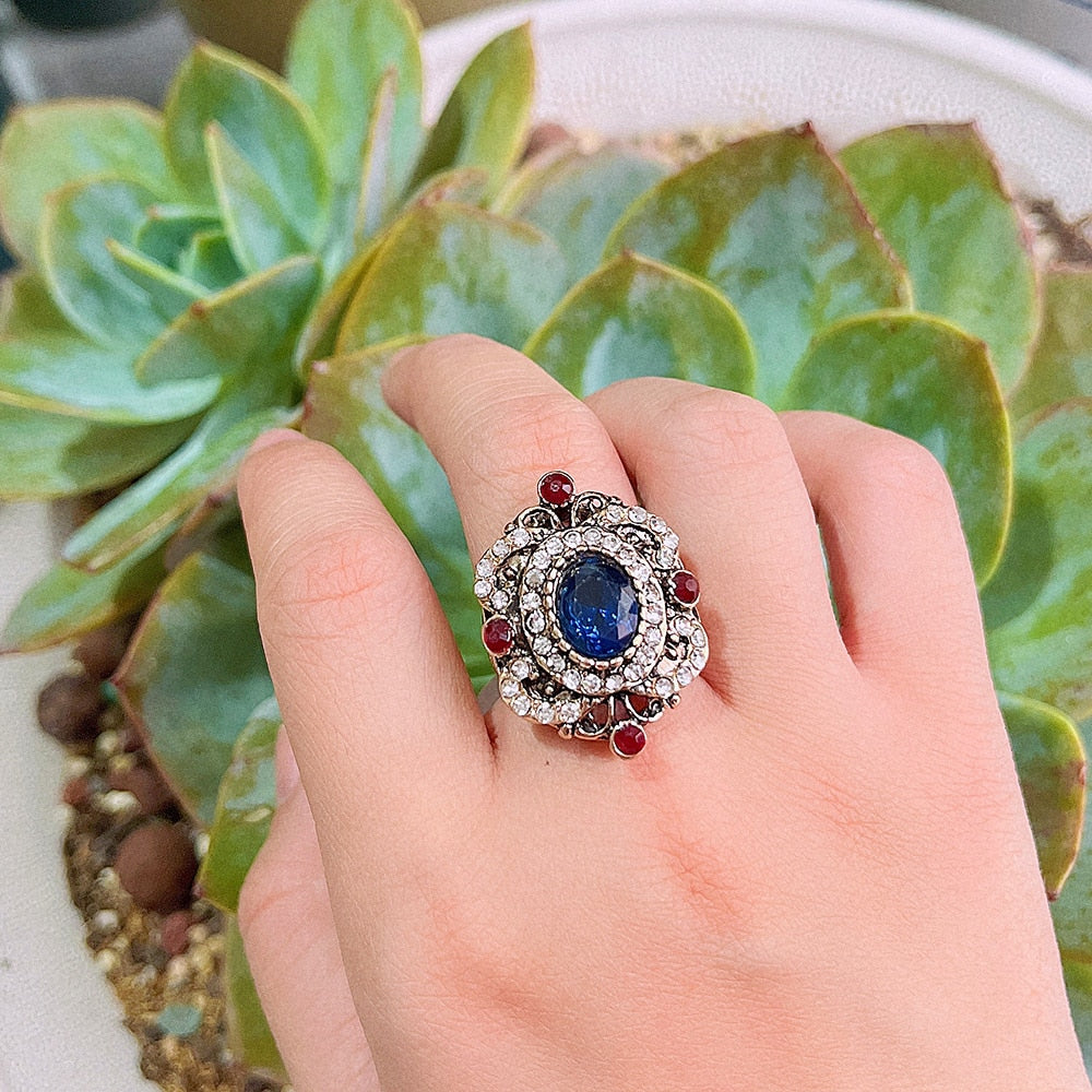 Retro-Flower Turkish Ring