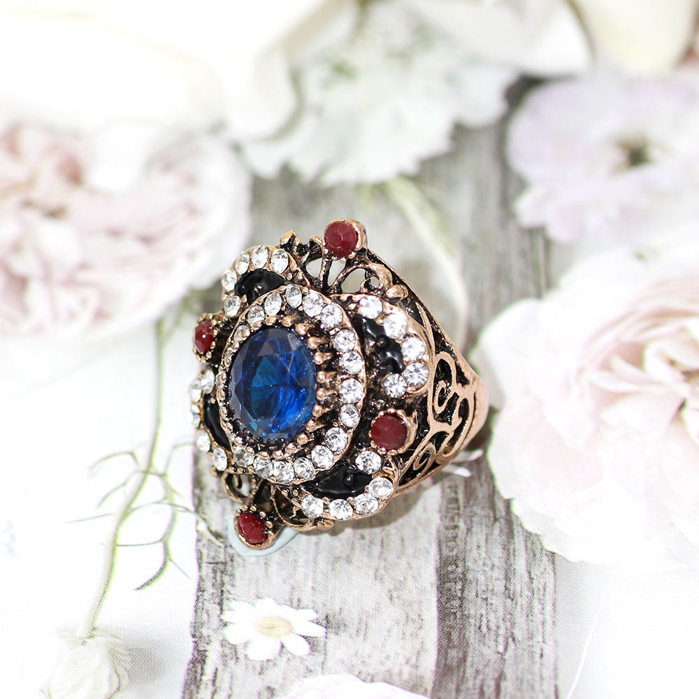 Retro-Flower Turkish Ring