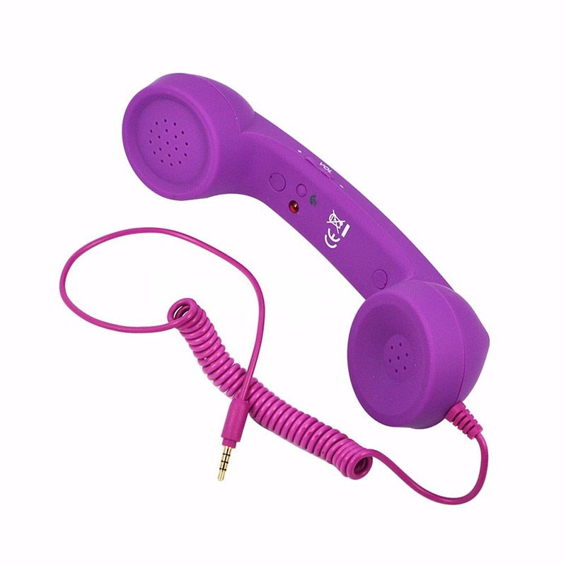 3.5mm Retro Phone Telephone Receivers Cellphone Handset For iPhone/iPad/Samsung PC Portable Classic Headphone