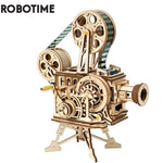 Robotime 183pcs Retro 3D Hand Crank Film Projector Wooden Model Building Kits