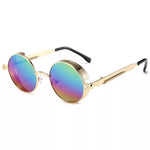 Classic Gothic Steampunk Sunglasses Retro Round Metal Frame Sunglasses UV400