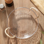 Hand-made Rattan Glass Plate