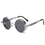 Classic Gothic Steampunk Sunglasses Retro Round Metal Frame Sunglasses UV400