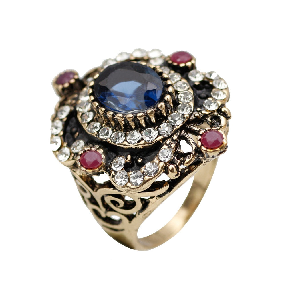 Retro-Flower Turkish Ring