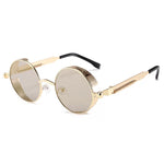 Classic Gothic Steampunk Sunglasses Retro Round Metal Frame Sunglasses UV400