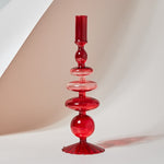 Candlesticks Holders Retro Glass Classic